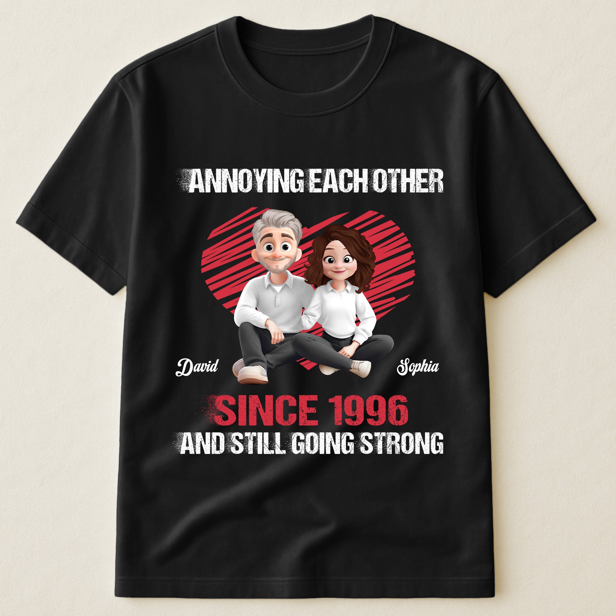Annoying Each Other Since & Still Going Strong New Version - Personalized Couple Matching Shirts - Image 2