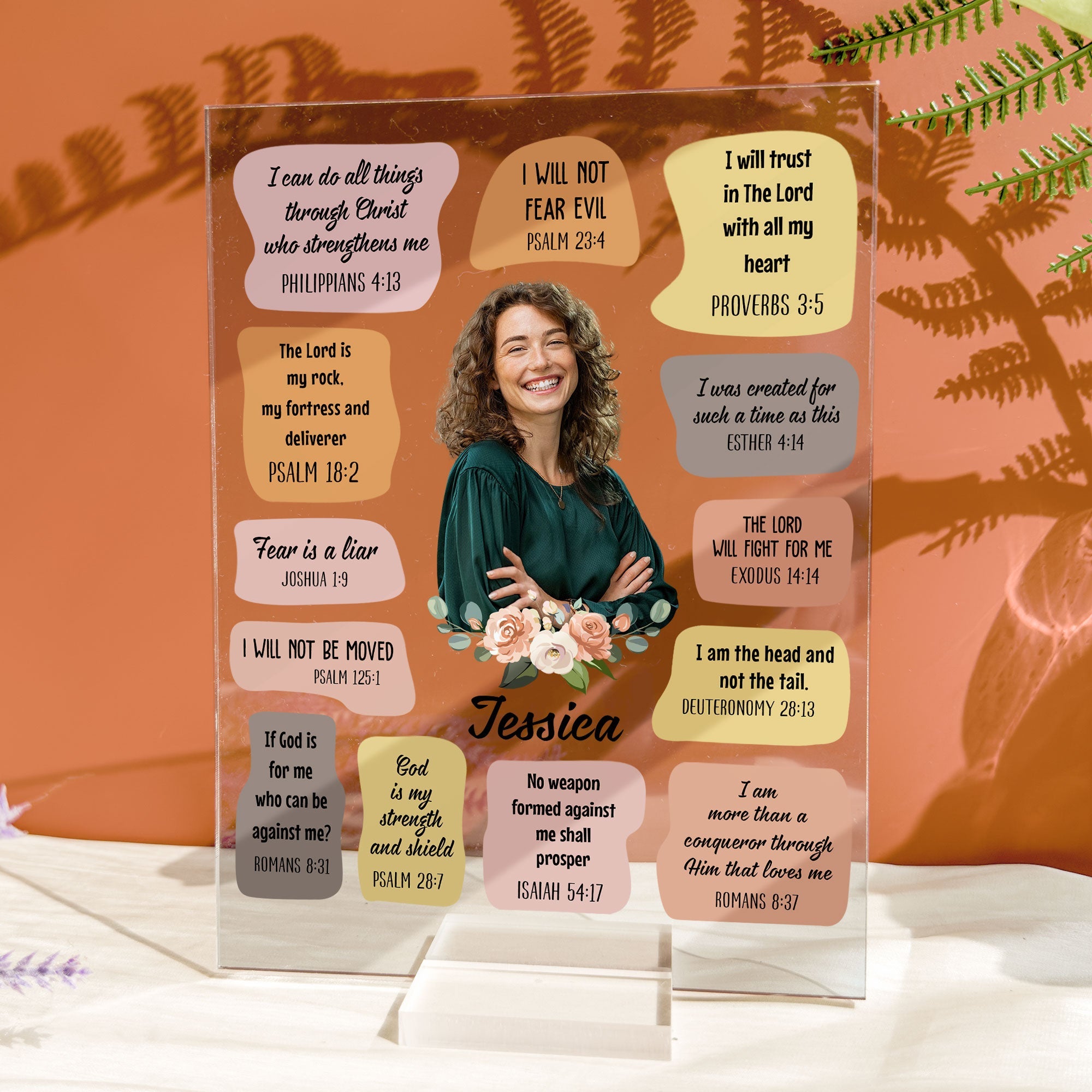 Christian Bible Verse Affirmations - Personalized Acrylic Photo Plaque - Gift For Daughter - Image 4