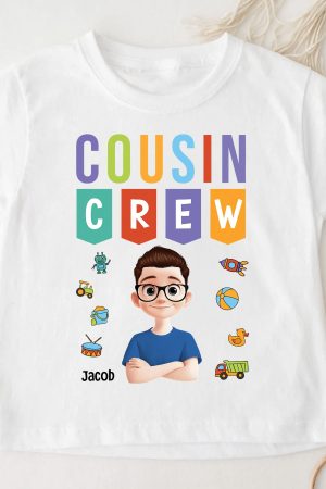Cousin Crew Kid Matching Shirts Cartoon Version - Personalized Shirt