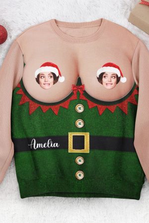 Custom Photo Ugly Christmas Sweater - Personalized Photo Ugly Sweater