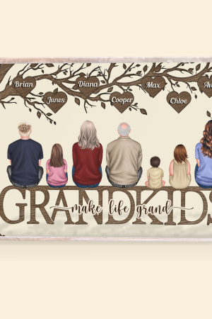 Grandkids Make Life Grand - Personalized Rectangle Acrylic Plaque