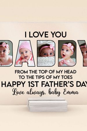 Happy 1st Father's Day - Personalized Acrylic Photo Plaque
