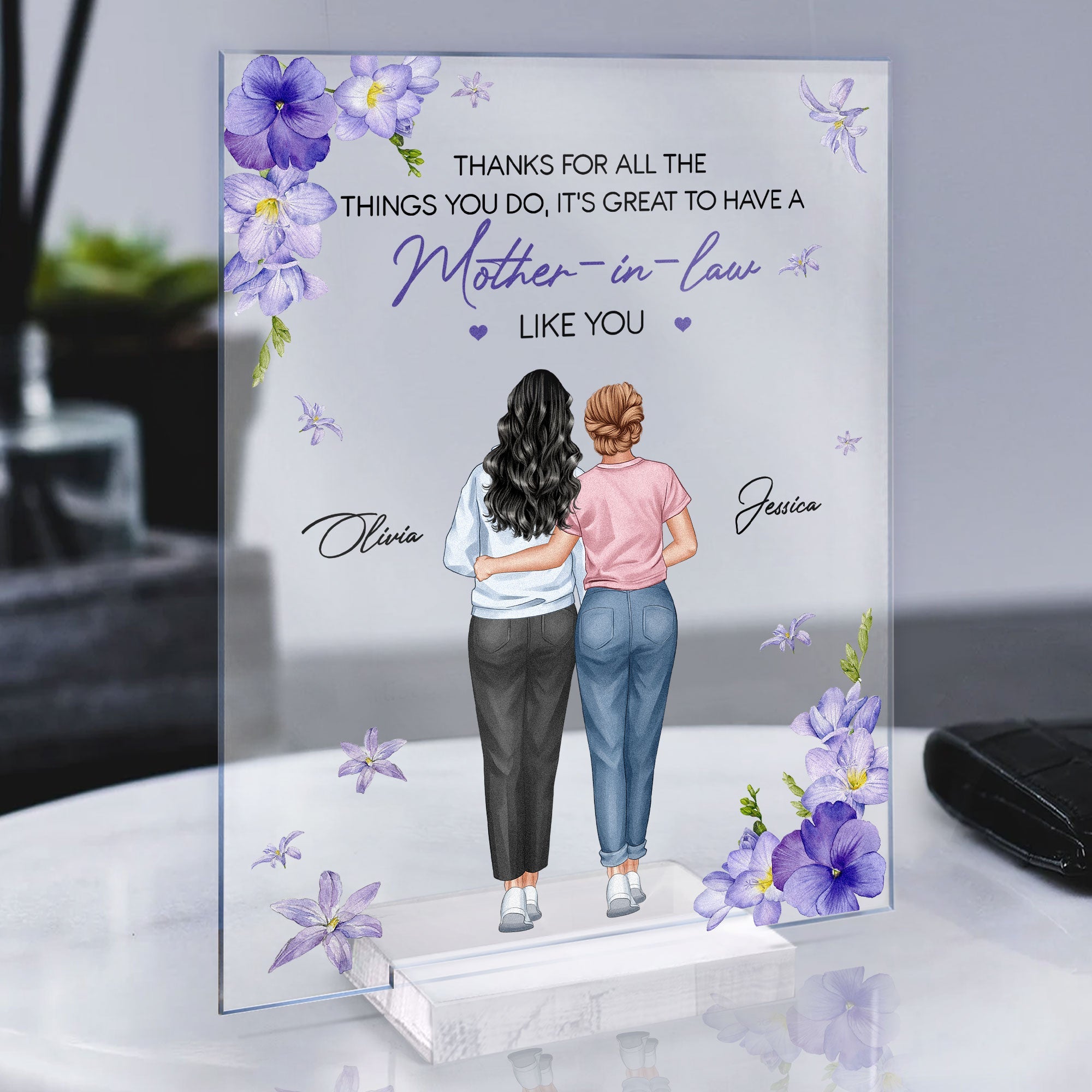 It's Great To Have A Mother-In-Law Like You - Personalized Acrylic Plaque - Image 2