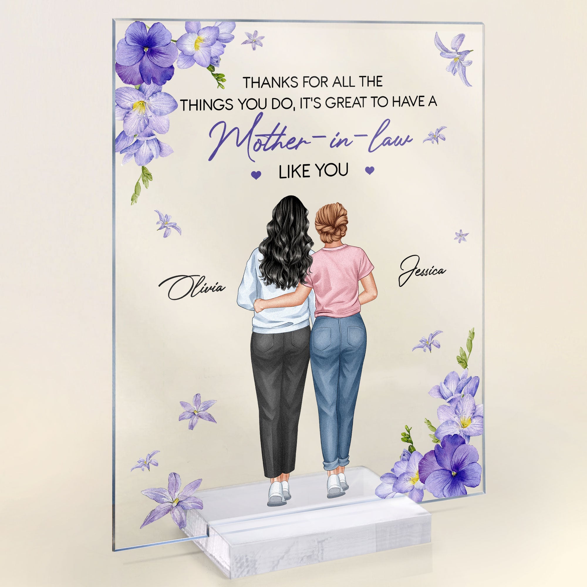 It's Great To Have A Mother-In-Law Like You - Personalized Acrylic Plaque - Image 3