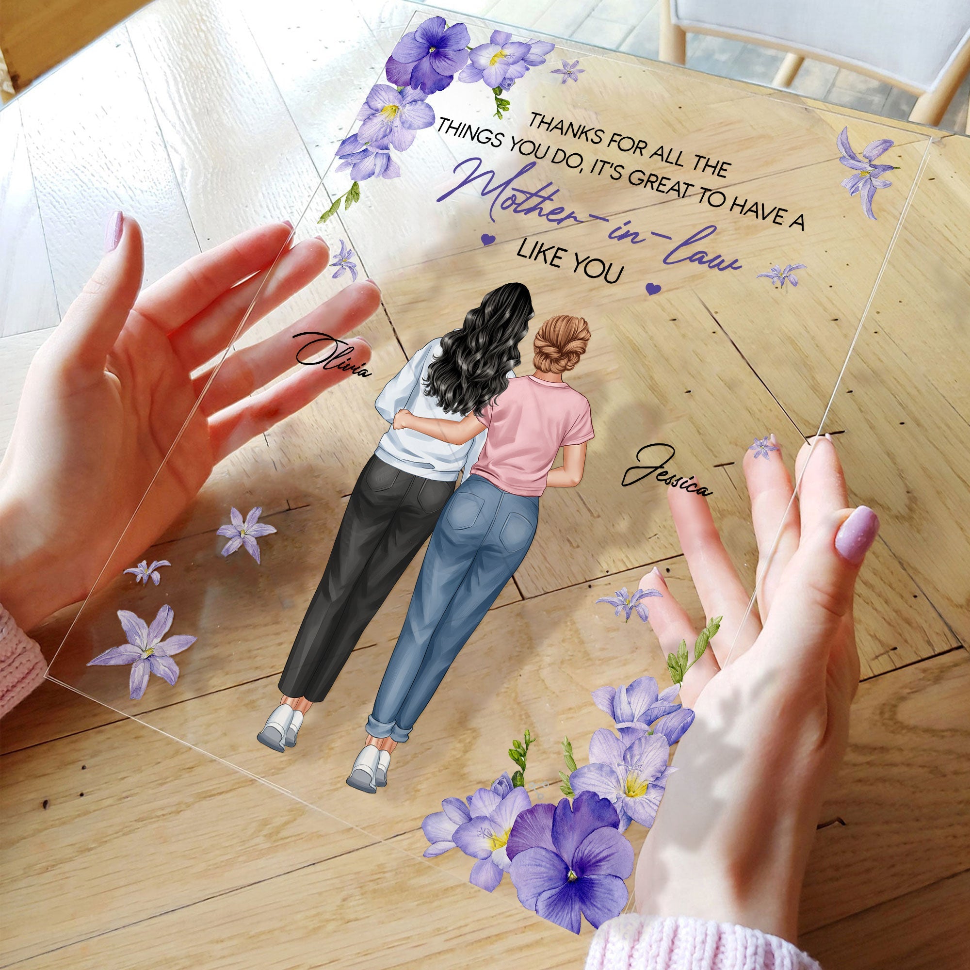 It's Great To Have A Mother-In-Law Like You - Personalized Acrylic Plaque - Image 4