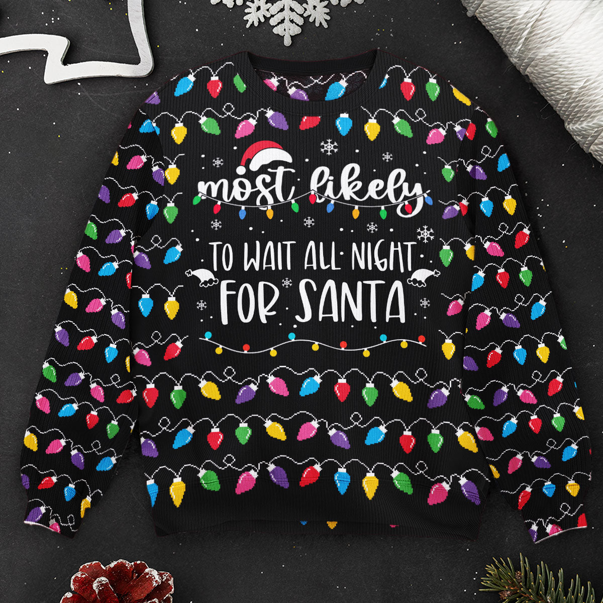 Most Likely And Custom Christmas Family - Personalized Ugly Sweater - Image 3