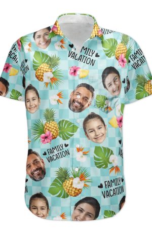 Family Vacation - Personalized Photo Hawaiian Shirt